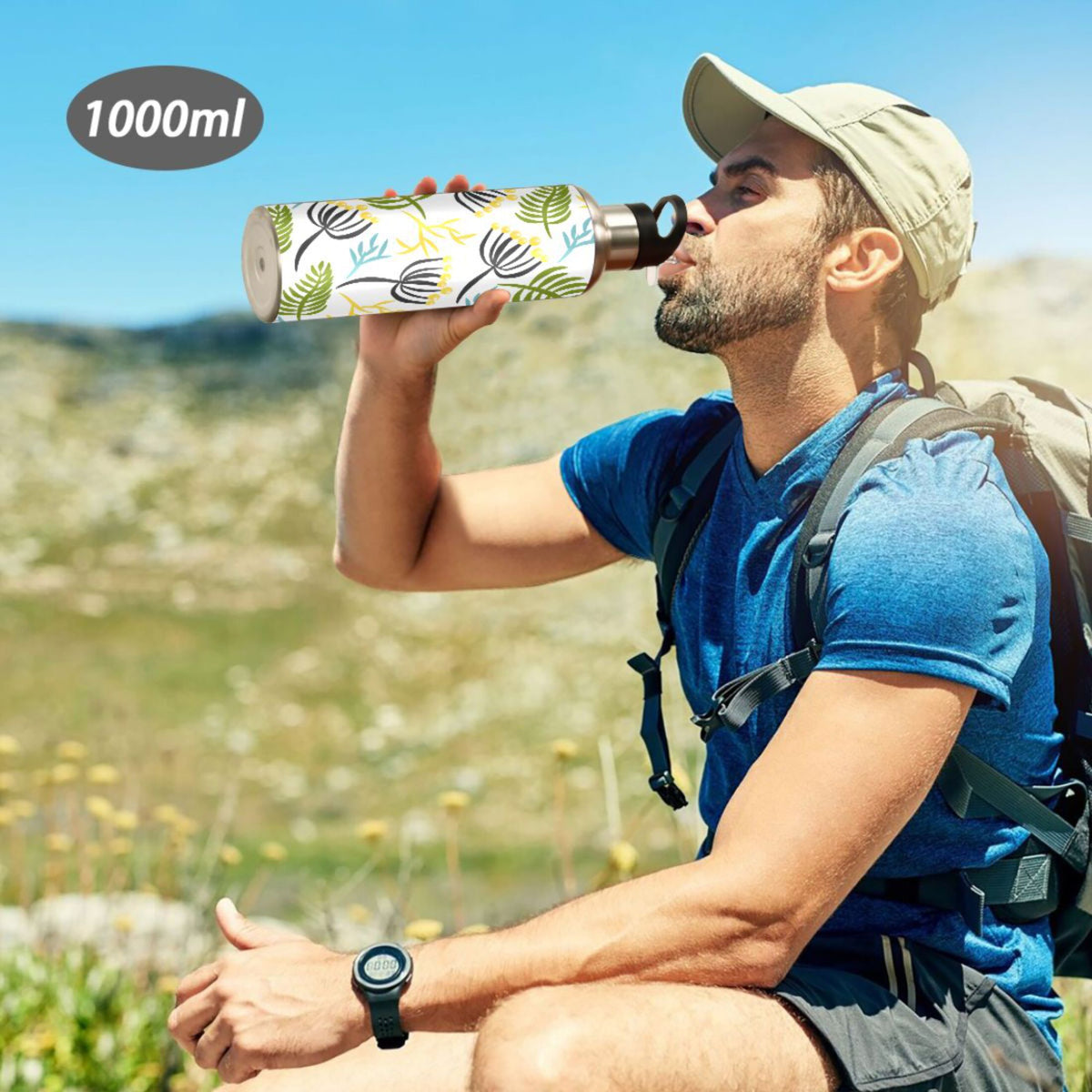 20 oz Insulated Stainless Steel Water Bottle with Straw Lid J2580