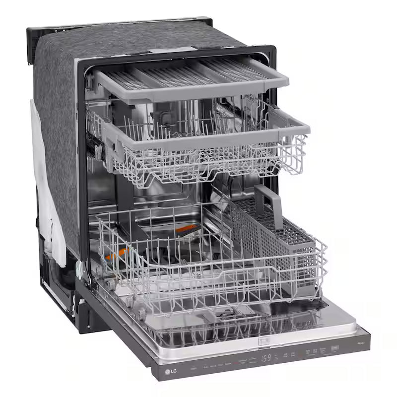 24 in. Smart Wi-Fi Dishwasher, Black Stainless Steel A7947