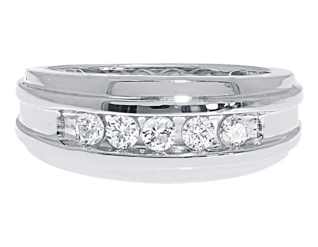 14k White Gold Five Stone Diamond Ring E566927