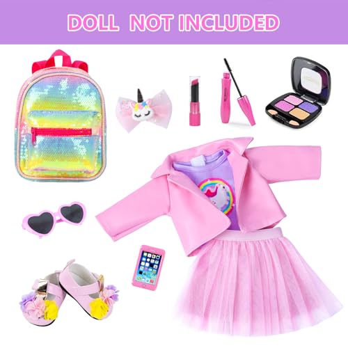 18 Inch Doll Makeup Accessories and Clothes Play Set W60974
