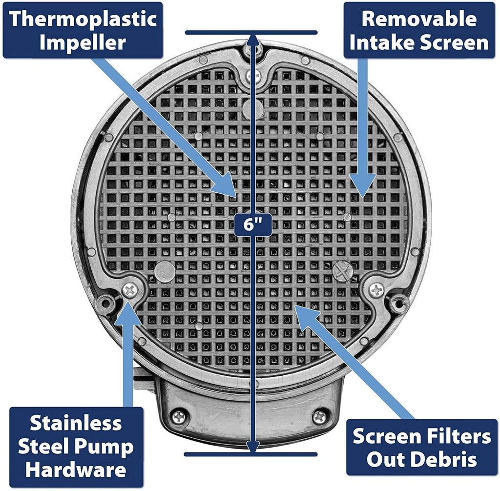 1/5 HP Thermoplastic Submersible Utility Pump with 10-Foot Cord T524