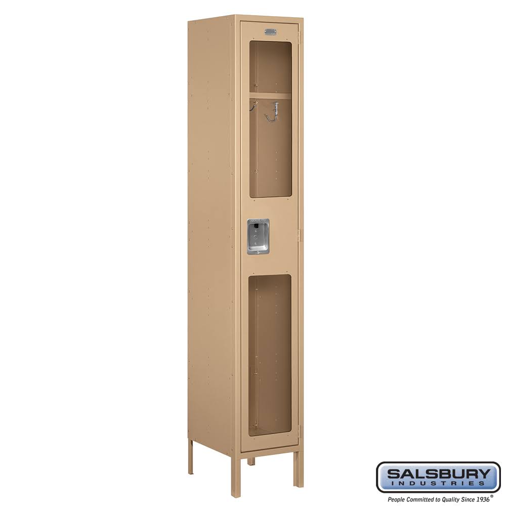 15x22 Wide Single Tier See-Through Metal Locker K46630