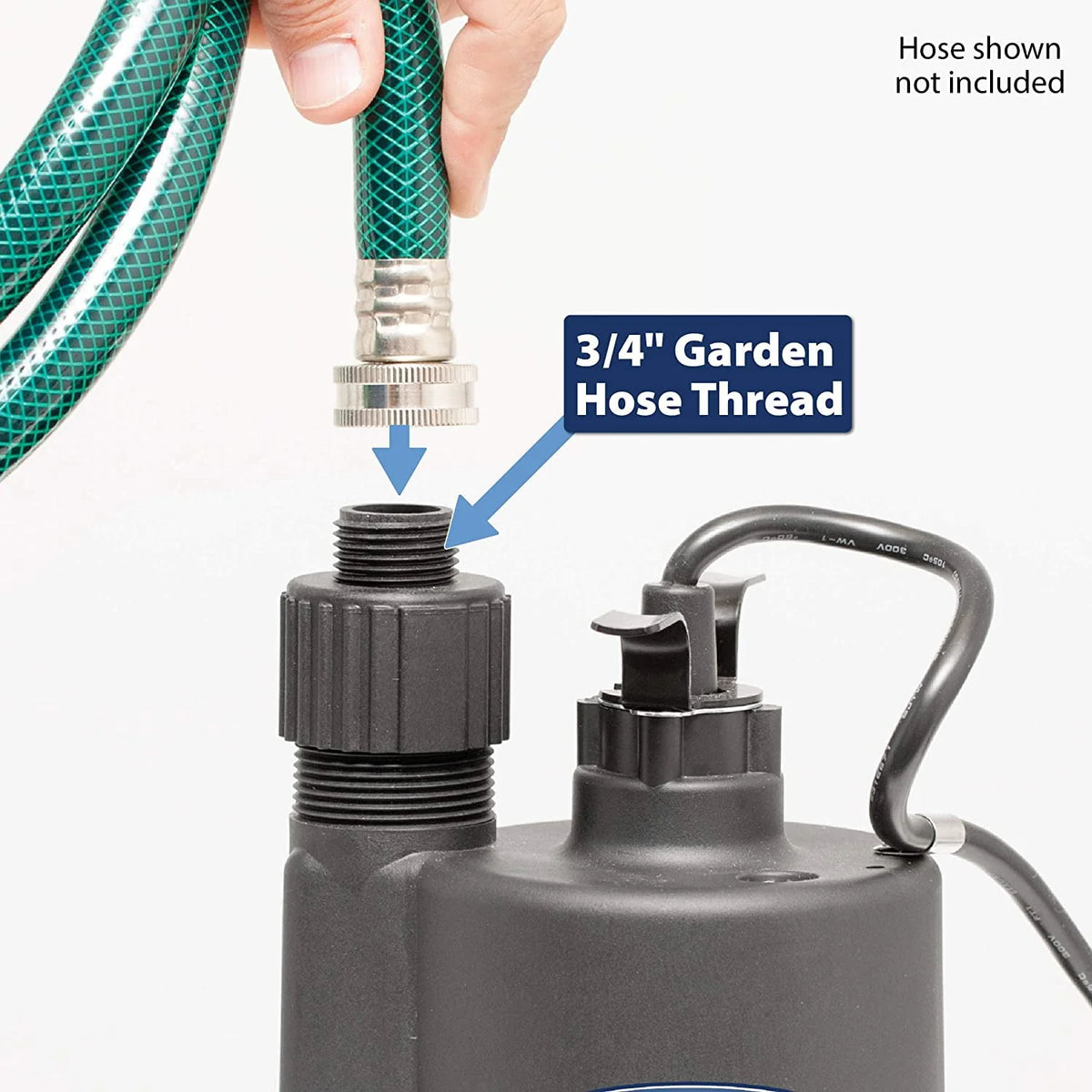 1/5 HP Thermoplastic Submersible Utility Pump with 10-Foot Cord T524