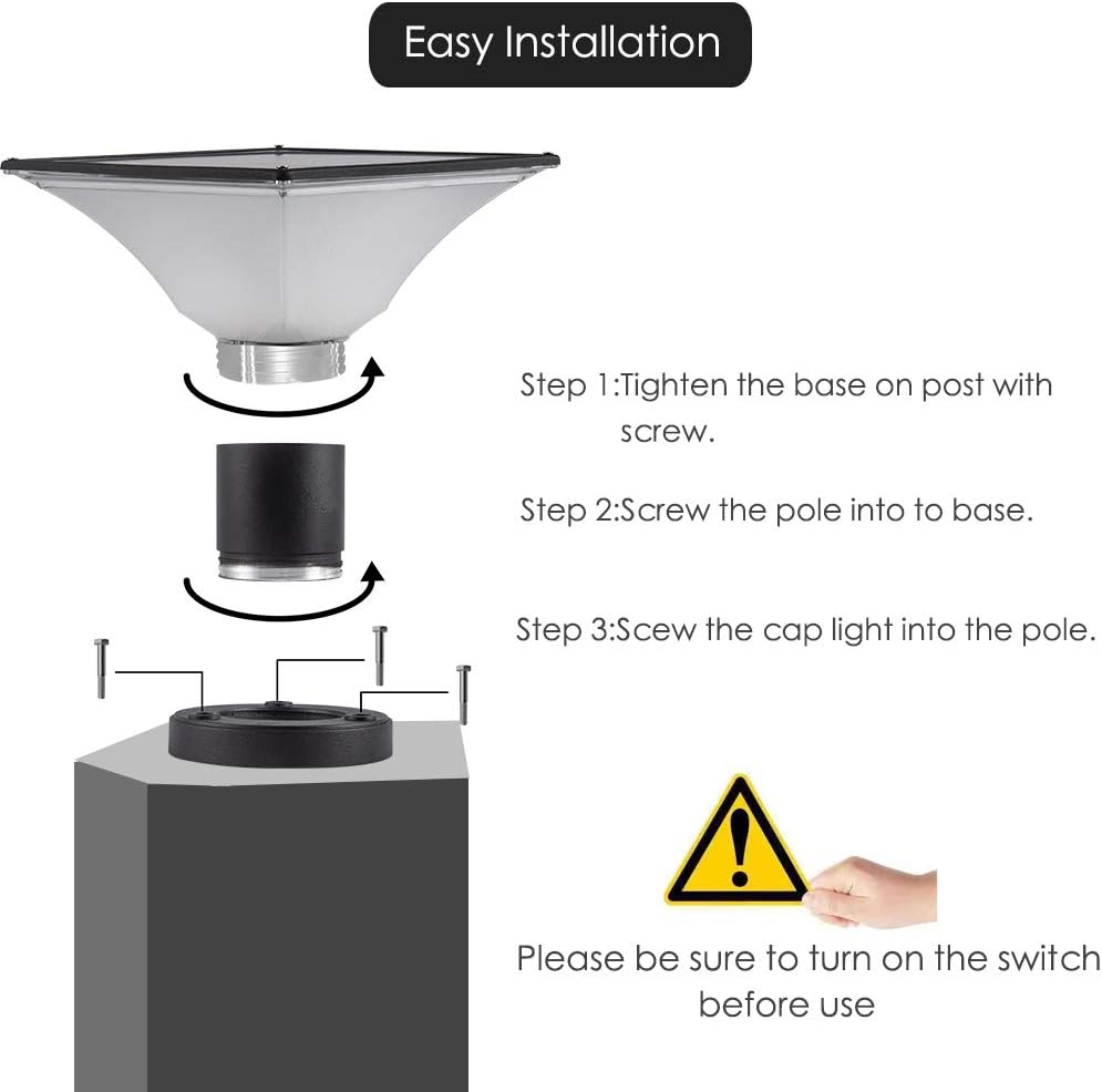 2 Pack Solar Post Cap Lights R1553