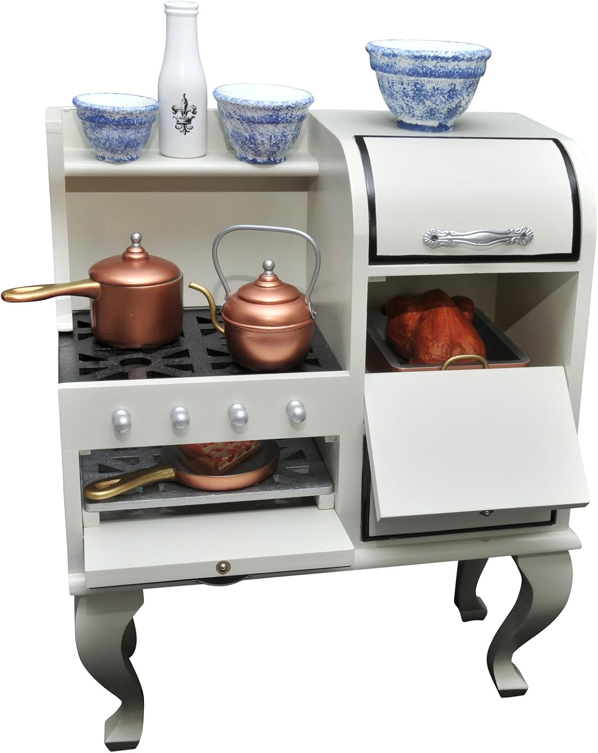 18 Inch Doll Furniture Wooden Cook Stove & Oven E743