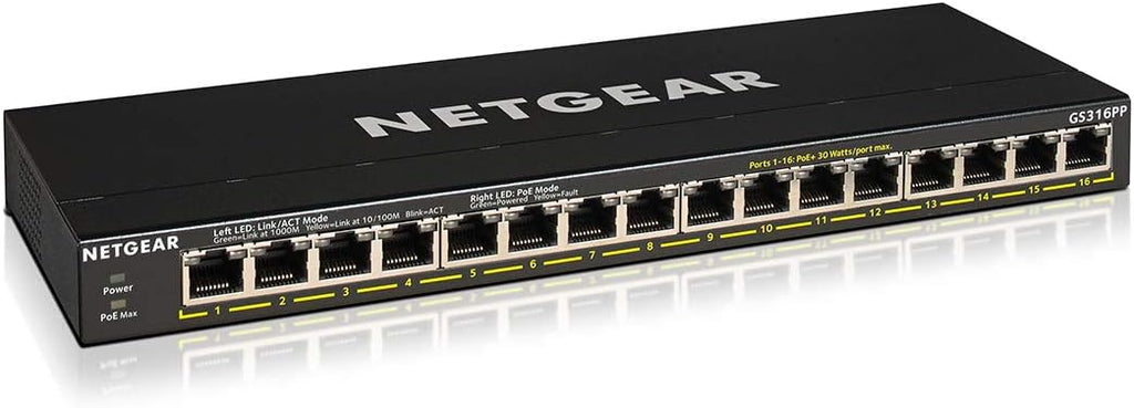 16-Port PoE Gigabit Ethernet Plus Switch with 15 x PoE+ @ 180W, 1 x 1G SFP Port B79277