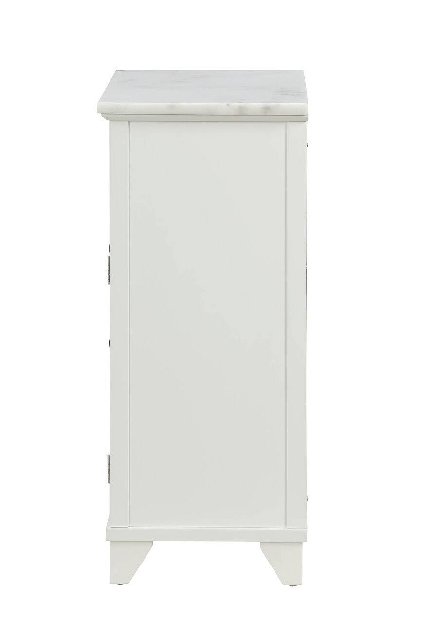 1 Cubby Wooden Cabinet with Marble Top T590861