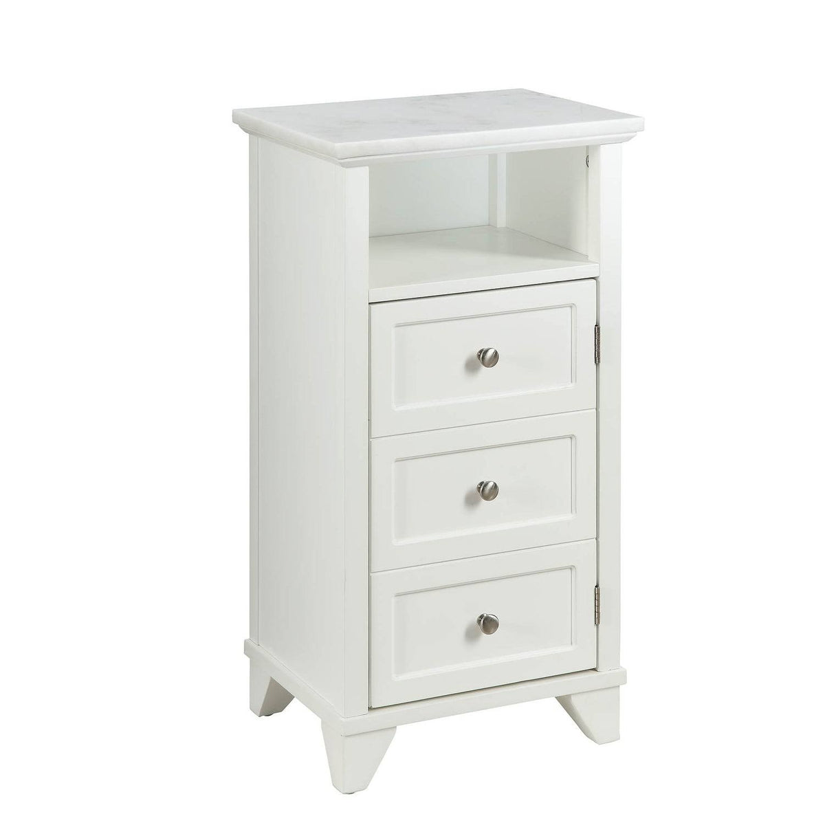 1 Cubby Wooden Cabinet with Marble Top T590861