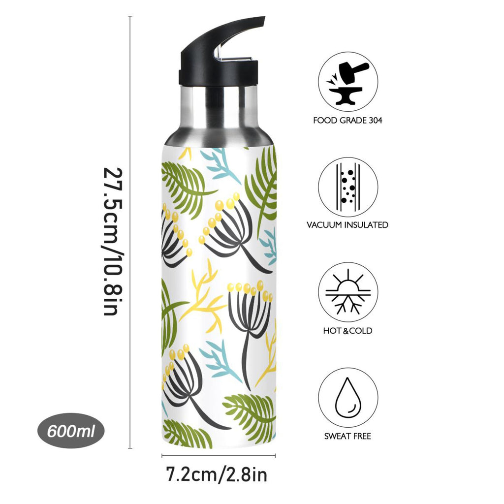 20 oz Insulated Stainless Steel Water Bottle with Straw Lid J2580
