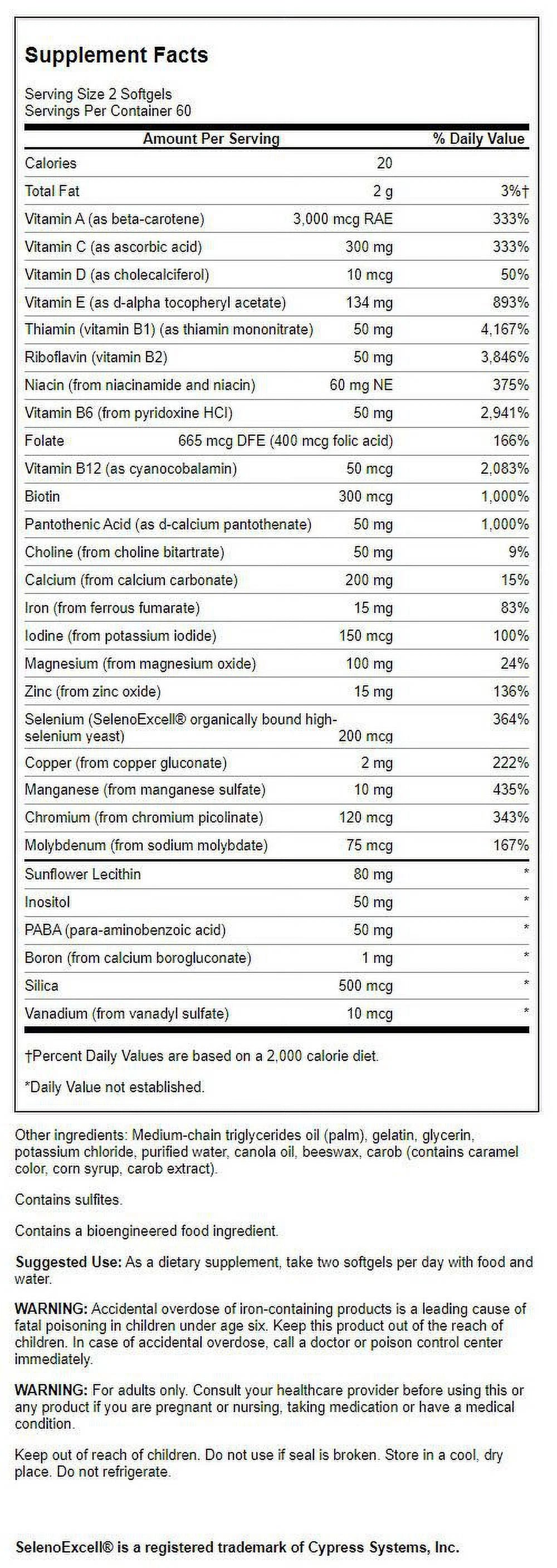 120 Softgels Multi P3554