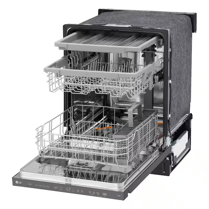 24 in. Smart Wi-Fi Dishwasher, Black Stainless Steel A7947