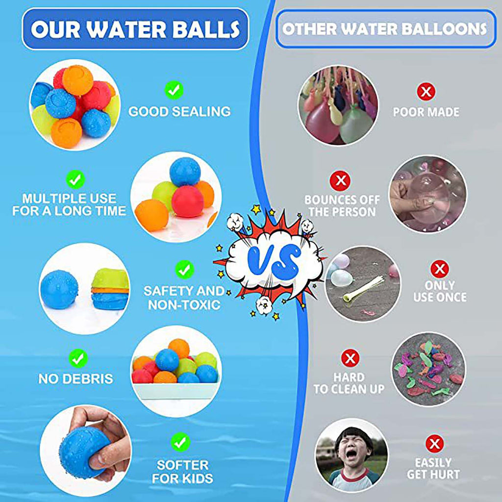 12PC Reusable Water Balloons D908002