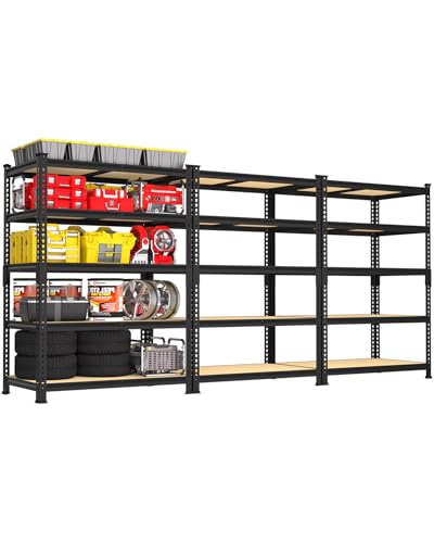 2 Pack 5 Tier Heavy Duty Adjustable Metal Storage Shelves H135259