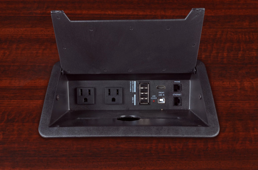 16 ft Laminate Conference Table with 2 Charging Ports L6979