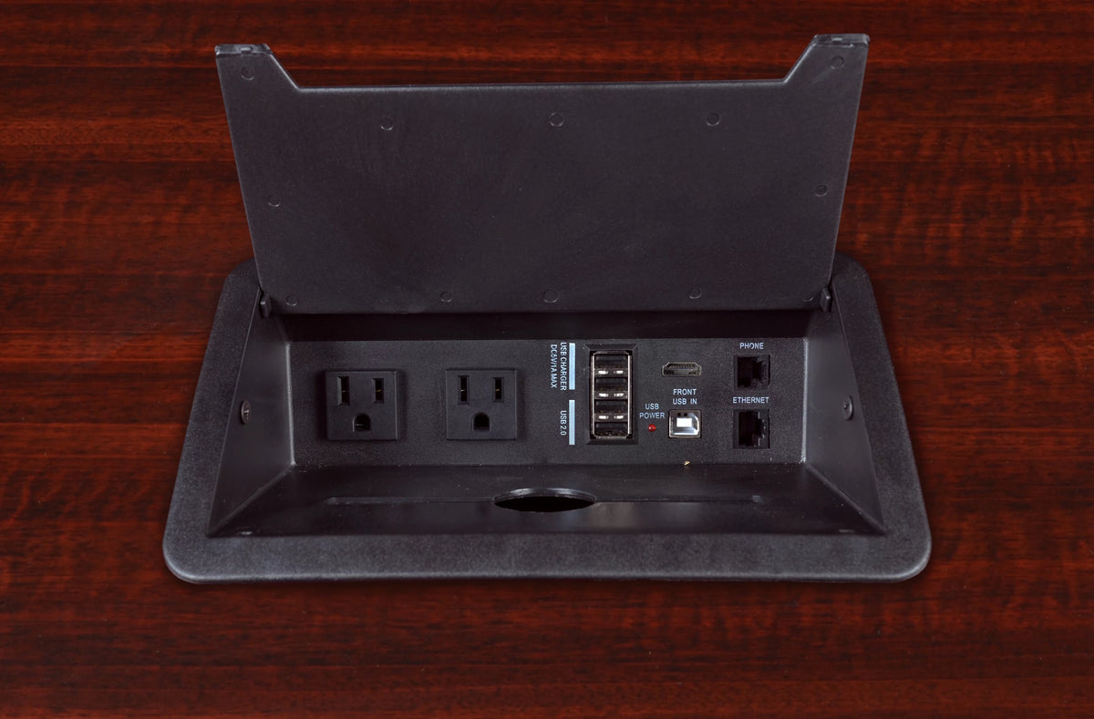 16 ft Laminate Conference Table with 2 Charging Ports L6979