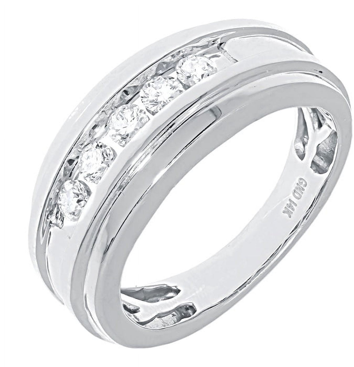 14k White Gold Five Stone Diamond Ring E566927