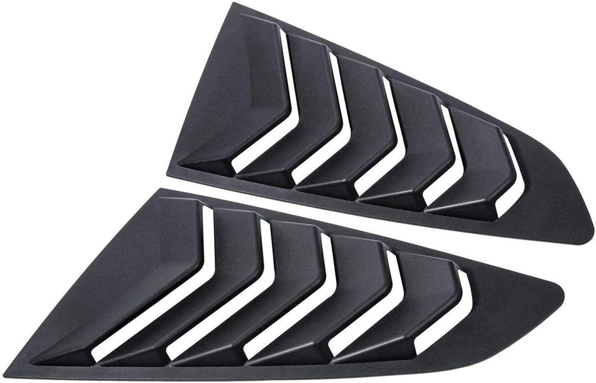 Matte Black Rear and Side Window Louvers Sun Shade Cover for Ford Mustang G129