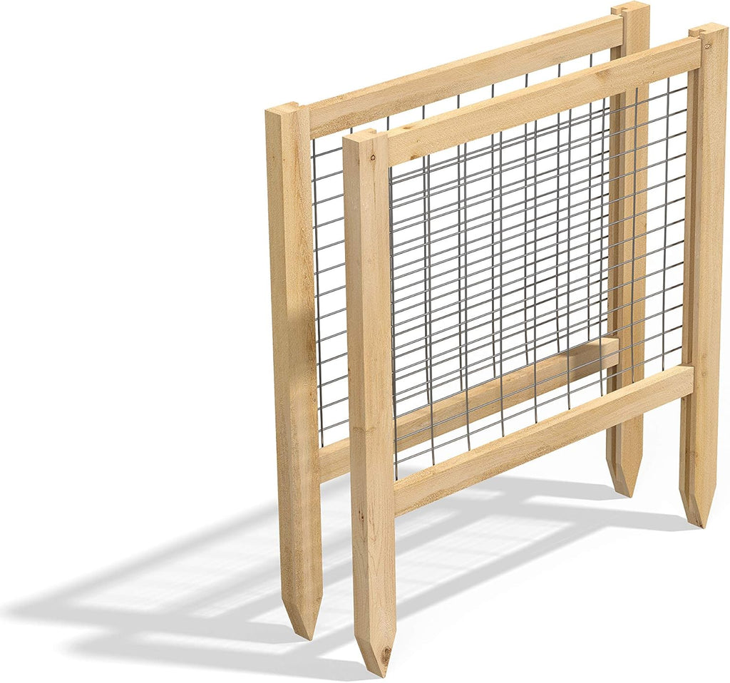 2 Pack 23.5" Cedar Garden Fence E356