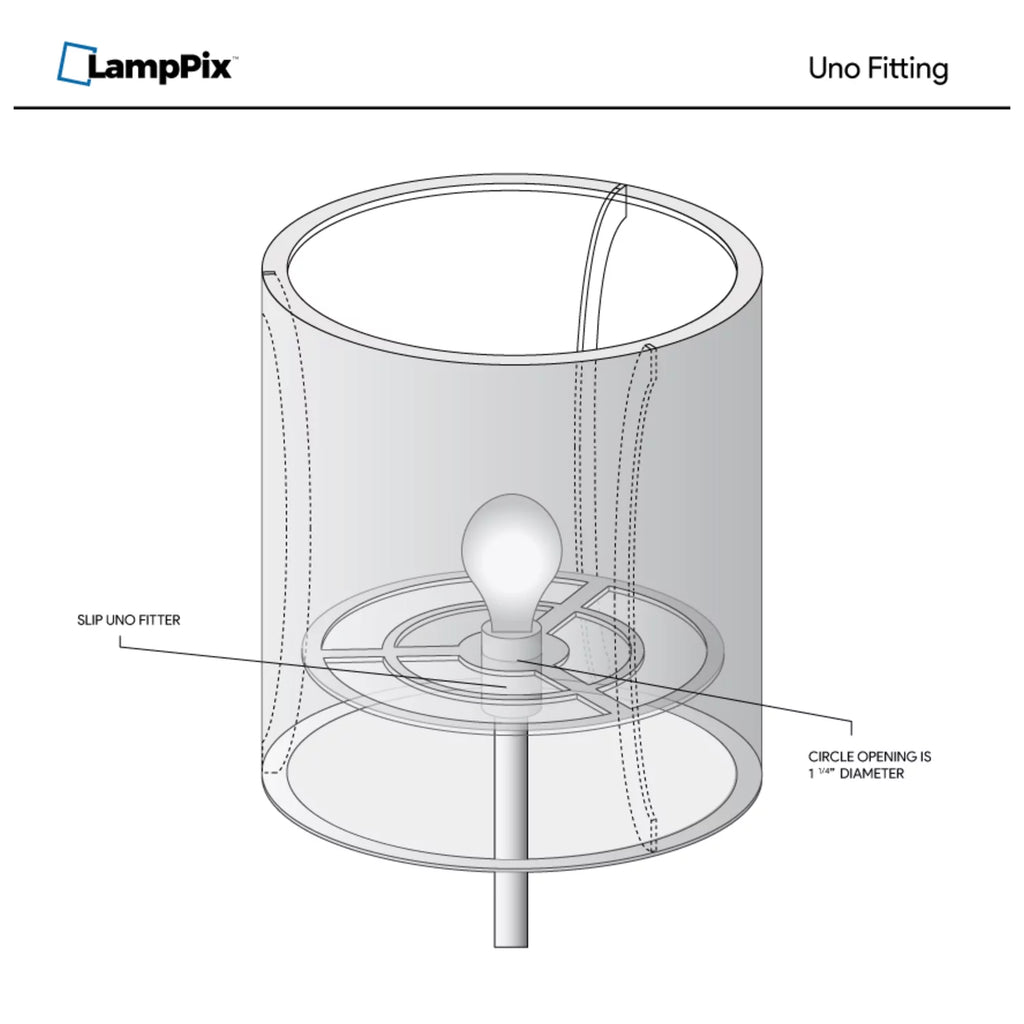 10" Canvas Table Lamp Shade with Acrylic Fitting S213201