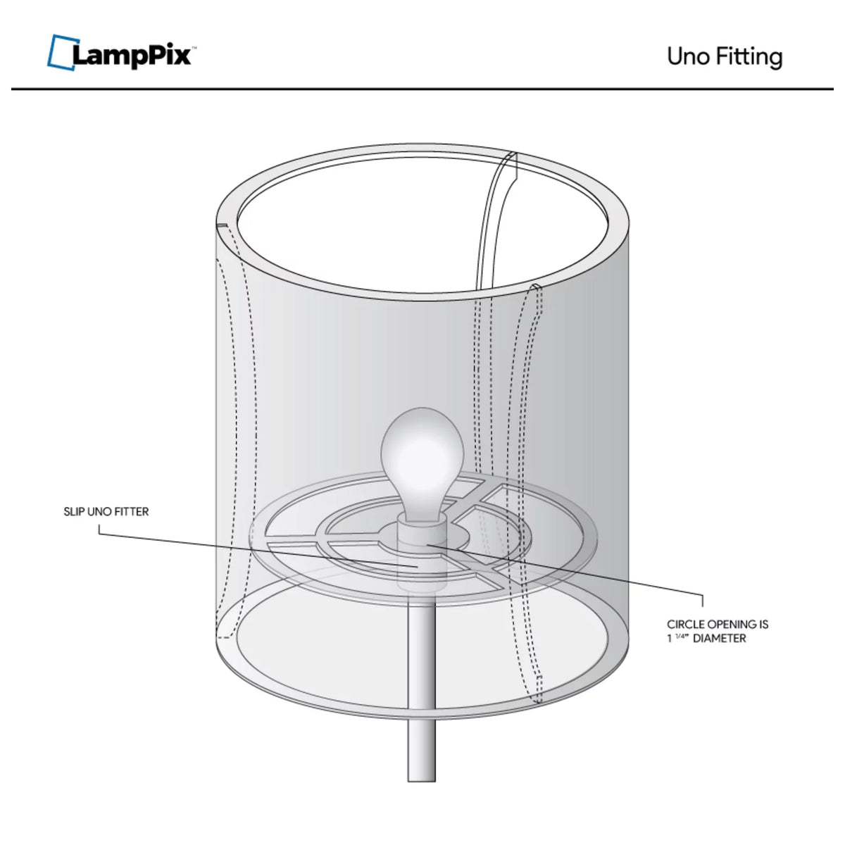 10" Canvas Table Lamp Shade with Acrylic Fitting S213201