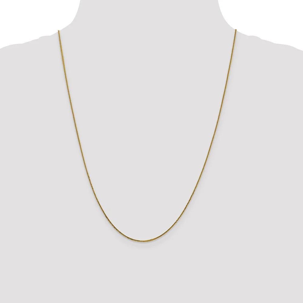 14kt Yellow Gold Diamond Cut Wheat Chain 24 inch Q3641