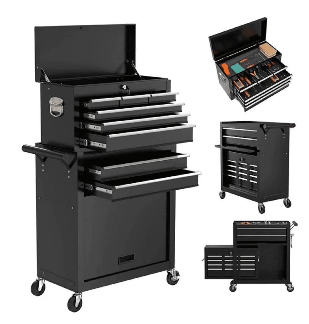 2-IN-1 8-Drawer Rolling Tool Chest & Cabinet P289