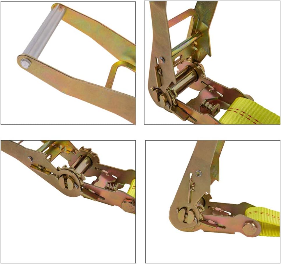 12 Pack Heavy Duty Ratchet Tie Down Straps with Aluminum Handle C917854