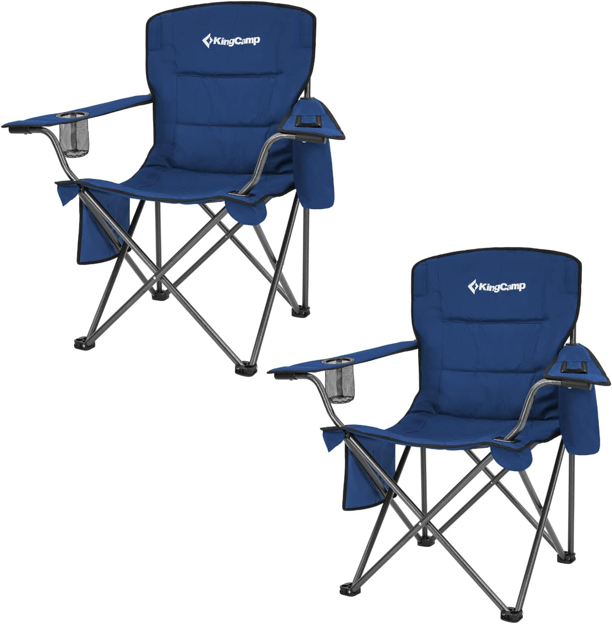 2 Pack Heavy Duty Oversized Folding Camping Chairs T115087