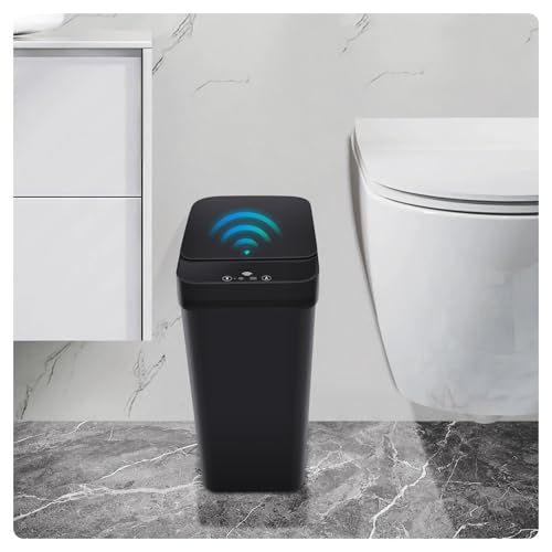 2 Pack 2.4 Gallon Black Touchless Trash Can R72025