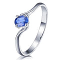 1.25 Carat Oval Moissanite Engagement Ring on 10k White Gold F378