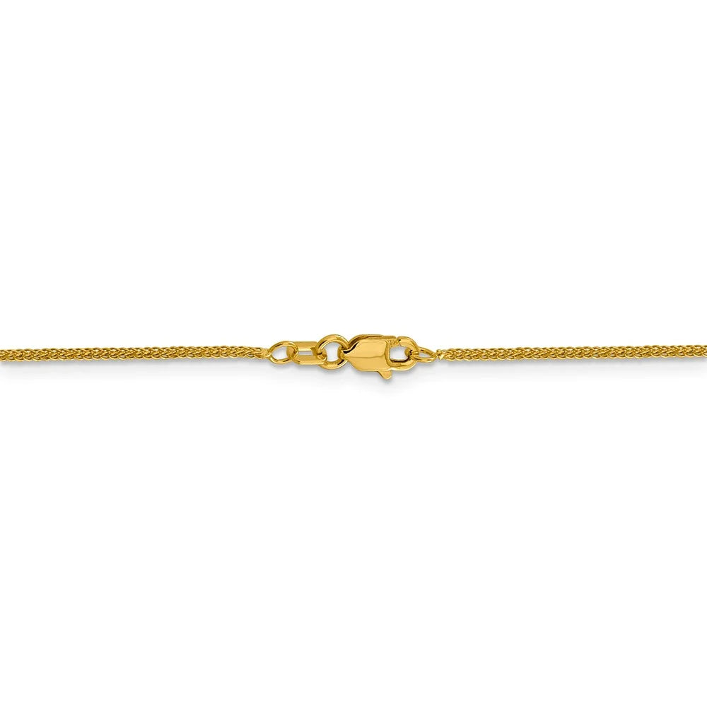 14kt Yellow Gold Diamond Cut Wheat Chain 24 inch Q3641