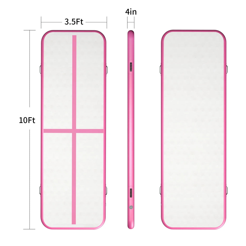 10' Inflatable Air Gymnastics Mat with Pump J655761