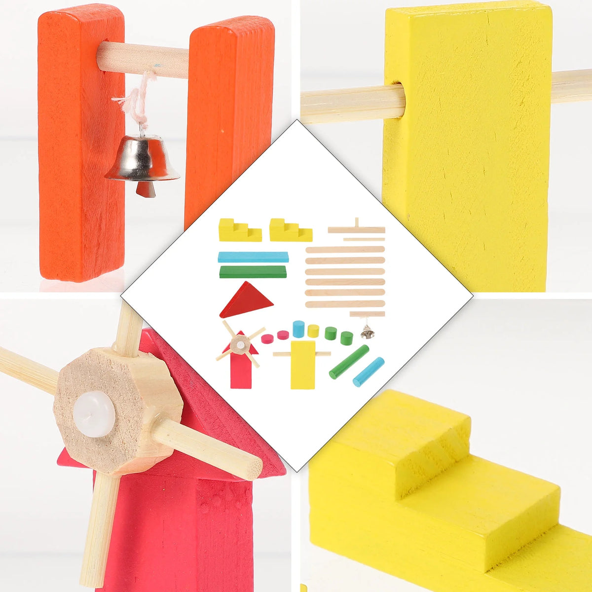 26Pcs Wooden Building Blocks Toys Kit E55142