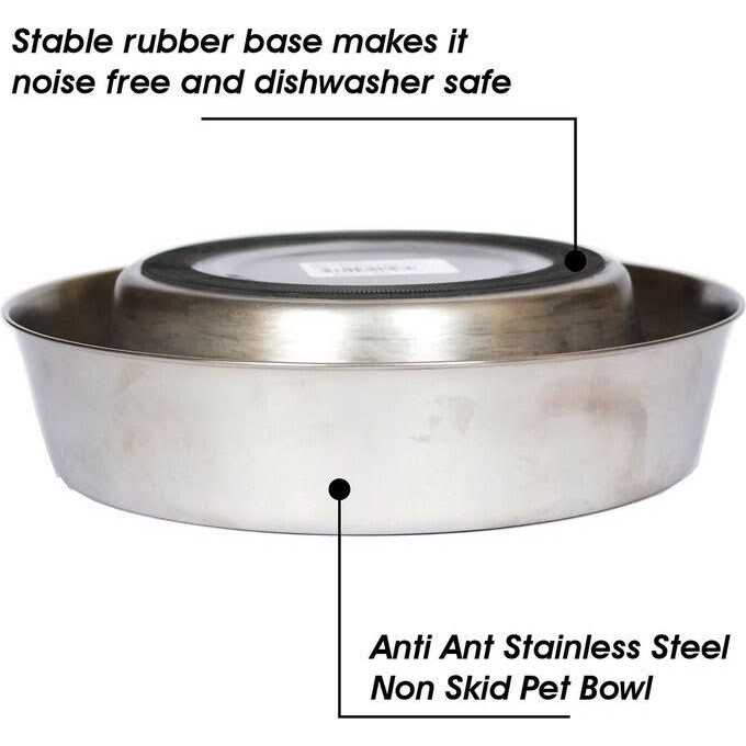 2 Pack Stainless Steel Non Skid Pet Bowl R877