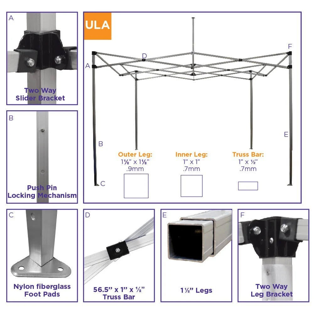 10 ft. x 10 ft. White Aluminum Pop-Up Canopy A605600