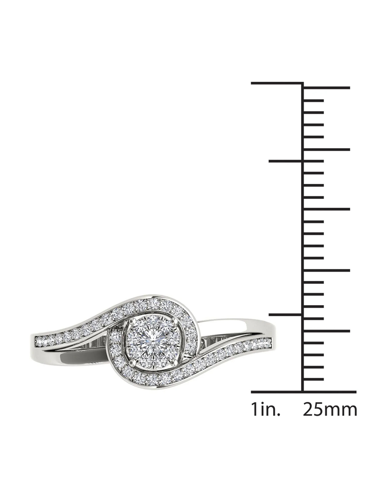 1/5ct Tw Diamond Cluster Engagement Ring A459519