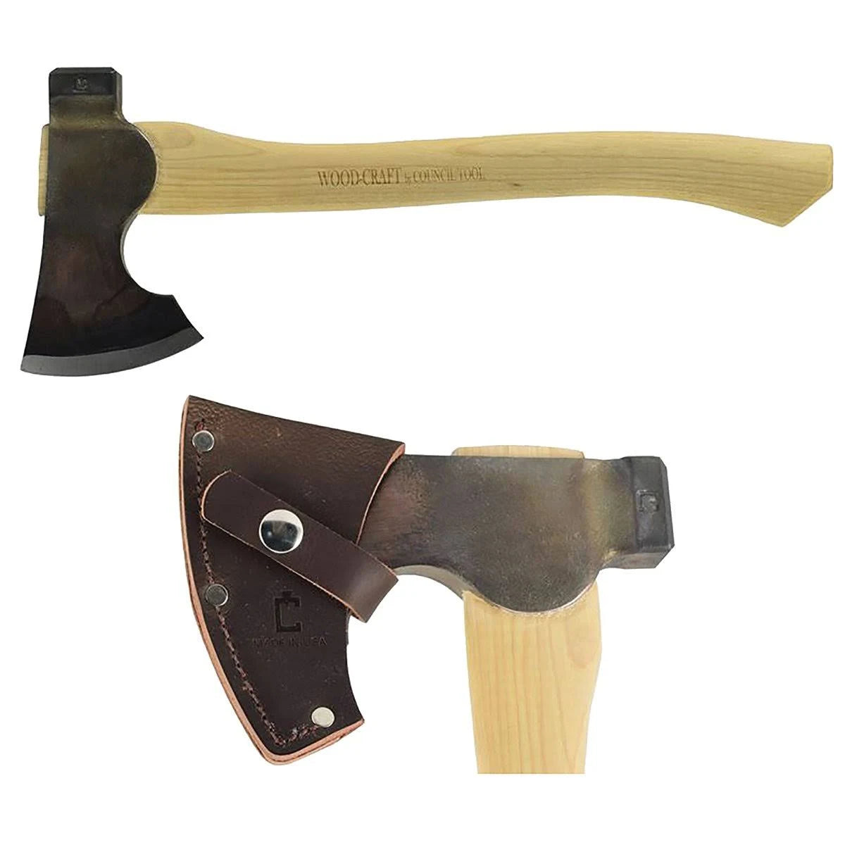 1.7# Wood-Craft Camp Carver Axe, 16x22 Curved Handle Axe R39236