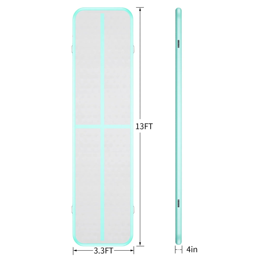 10' Inflatable Air Gymnastics Mat with Pump J655761