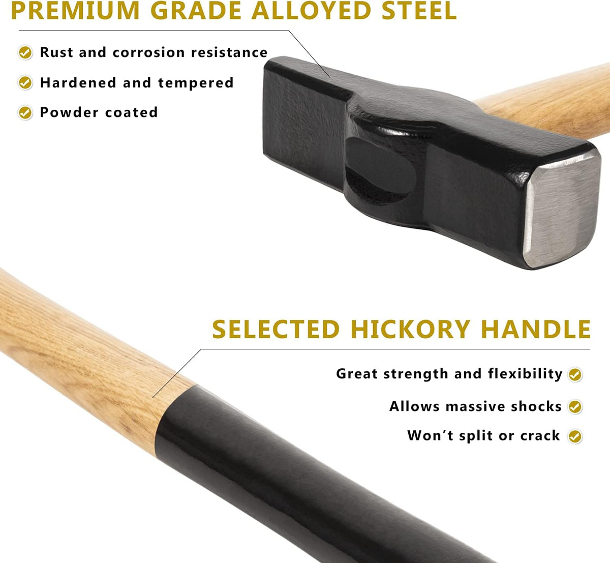 16” Wolf Jaw Tongs and Hammer Tool Set, Pack of 2 B312