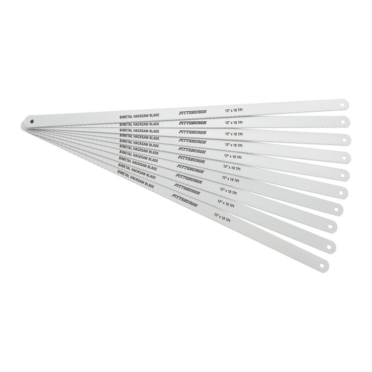 12 in. 18 TPI Bimetal Hacksaw Blades 10-Pack H27696
