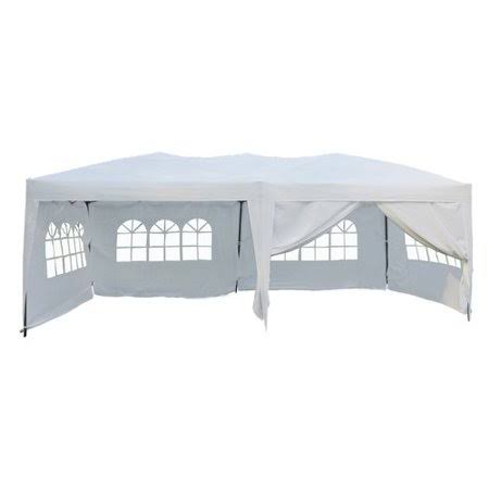 10x20 ft Pop Up Canopy Tent Gazebo with Sides - White M445561