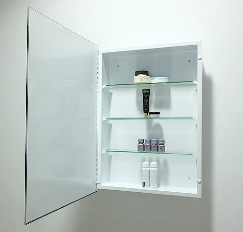 14"x24" Rectangular Beveled Frameless Mirror Cabinet V811698