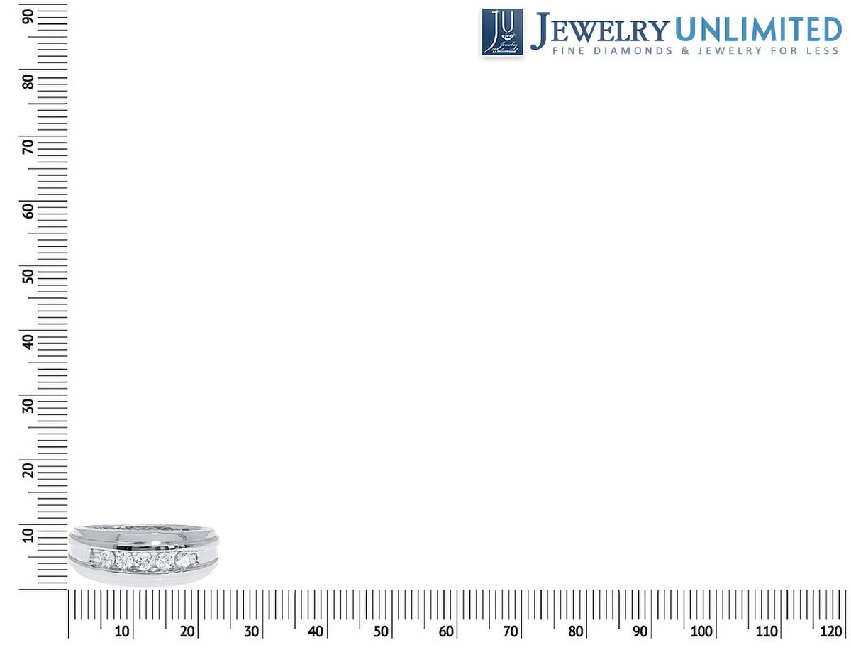 14k White Gold Five Stone Diamond Ring E566927