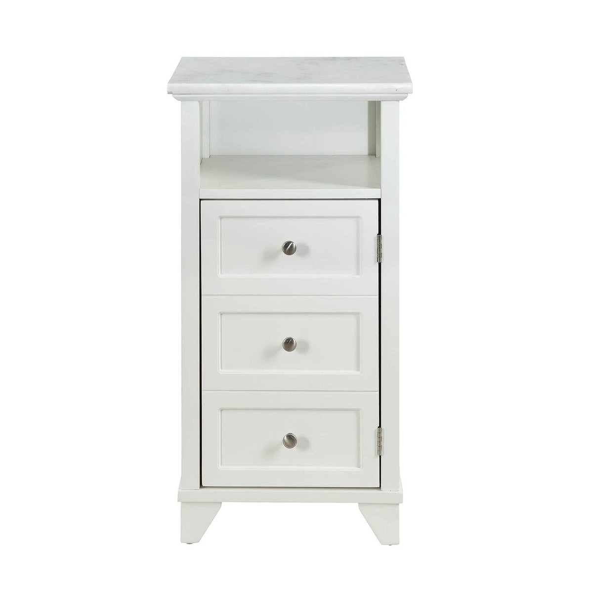 1 Cubby Wooden Cabinet with Marble Top T590861