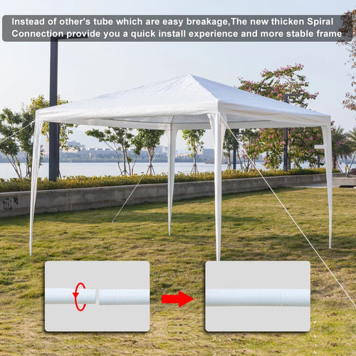 10 x 10 Canopy Tent with 3 Removable Sidewalls and Portable Bag M30571