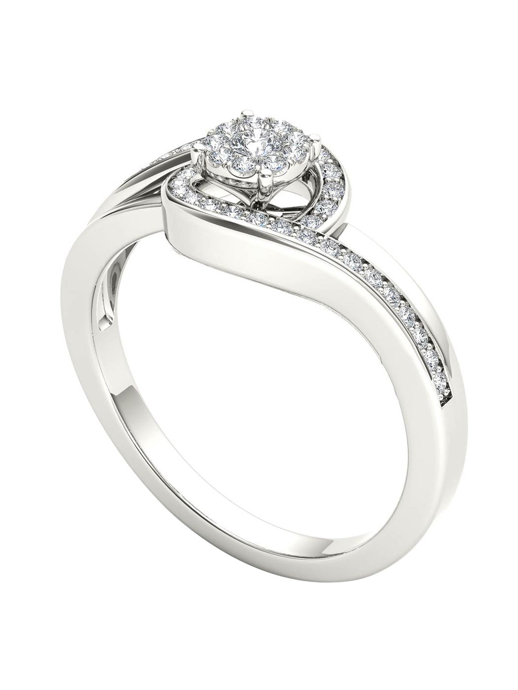 1/5ct Tw Diamond Cluster Engagement Ring A459519