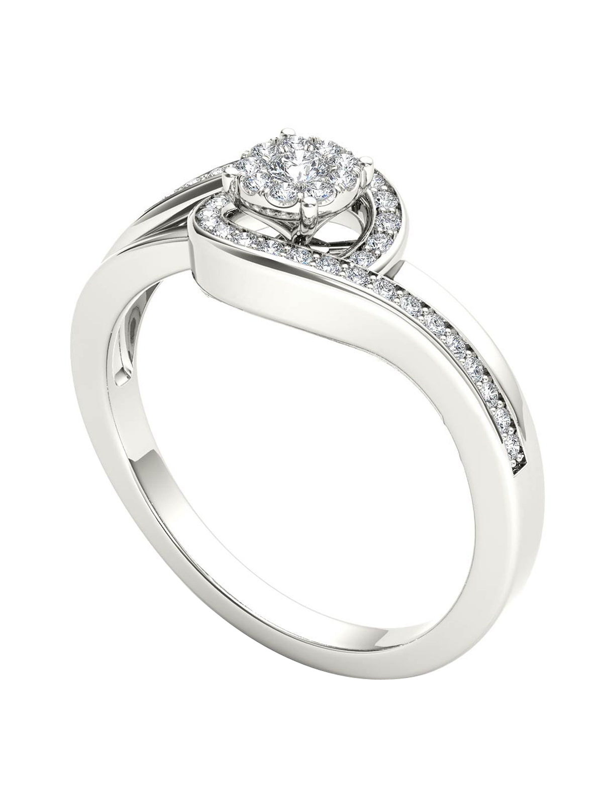 1/5ct Tw Diamond Cluster Engagement Ring A459519
