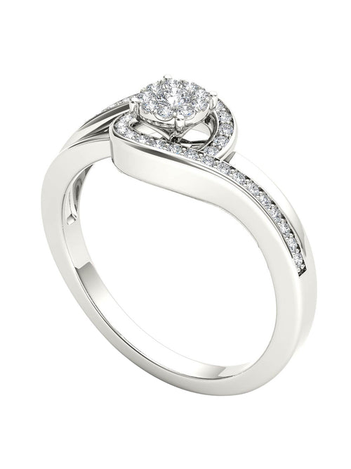 1/5ct Tw Diamond Cluster Engagement Ring A459519
