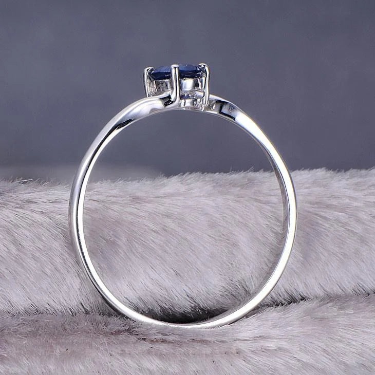 1.25 Carat Oval Moissanite Engagement Ring on 10k White Gold F378