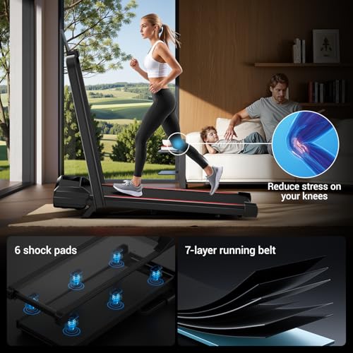 12% Incline Walking Pad Treadmill, 3-in-1 Folding Under Desk Treadmill, 2.5 HP Quiet Brushless, 300 LBS Capacity W57646